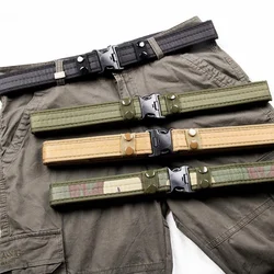 5 Colors Army Style Combat Belts Quick Release Tactical Belt Fashion Men Canvas Waistband Outdoor Camouflage Waist Strap