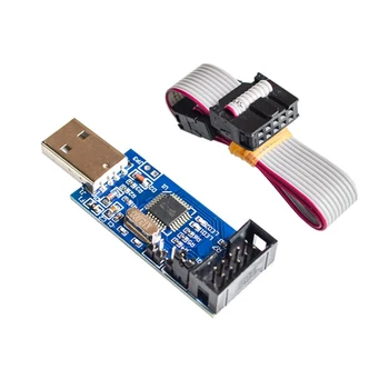 

10Pin To 6 Pin Adapter Board + USBASP USBISP AVR Programmer USB ATMEGA8 ATMEGA128 ATtiny/CAN/PWM 10Pin Wire Module DIY