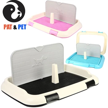 

Indoor Training Dog Potty Tray , Pet Potty Puppy Toilet Protection Wall Cover for Male Dogs Optional , Paws Dry & Floors Clean