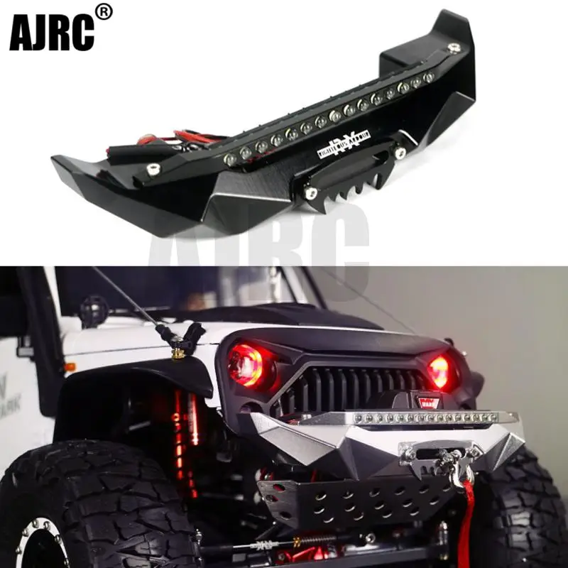 

TRAXXAS TRX-4 Defender Axial Scx10 II 90046 90047 compatible front bumper rear bumper with LED light