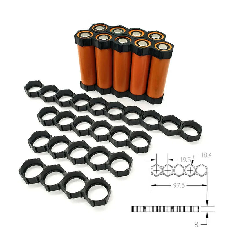 

10PCS 18650 Battery Holder Bracket Storage Box Fixed Bracket Assembly Group Module Battery Pack Splicing Case DIY Battery Pack