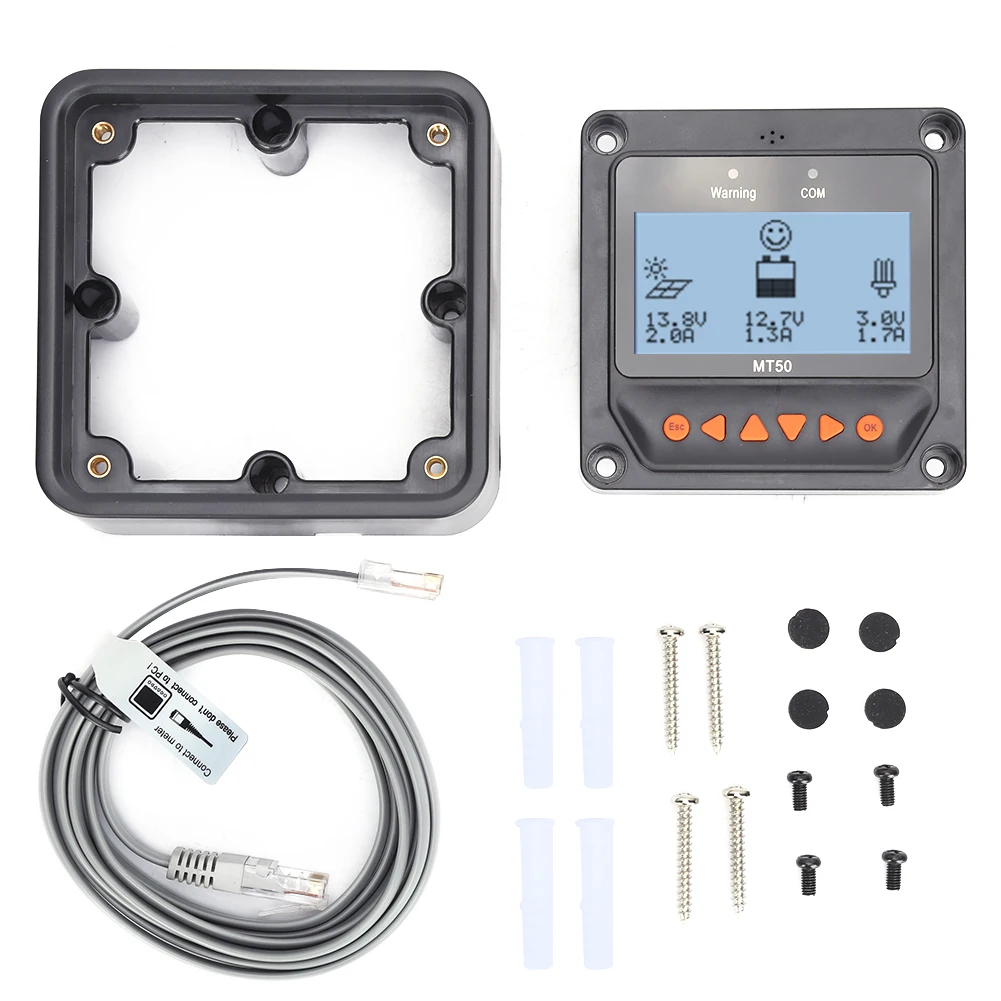 Controlador de Carregamento Monitor de Carregamento da Bateria Solar Display Sistema Regulador Medidor Carga Controlador Mt-50 Lcd 10 lcd medidor carga solar controlador