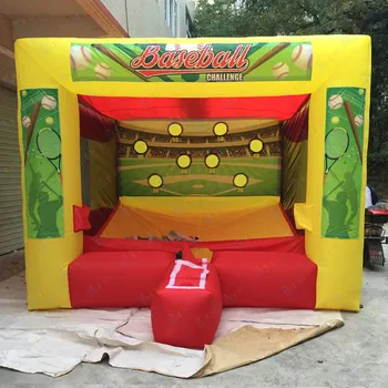 

Free home delivery! Outdoor fun inflatable baseball shooting cage game, inflatable batting cage, carnival inflatable baseball