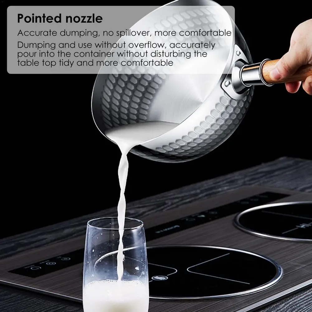 Japanese Saucepan Non-Stick Stainless Steel Milk Pots Soup Pot Kitchen Cooking Pan With Wooden Handle Cookware 20Cm 14 Japanese Saucepan Non-Stick Stainless Steel Milk Pots Soup Pot Kitchen Cooking Pan With Wooden Handle Cookware 20Cm