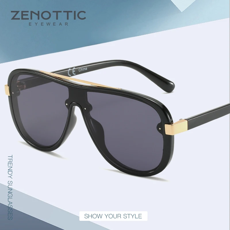 Солнцезащитные очки ZENOTTIC Мужские поляризационные цельные спортивные для