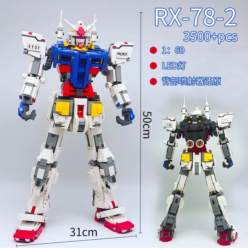 

New Transformation Super Giant Robot Mecha Gundam Model Lepinings Technic RX78-2 Fixed Building Block Brick Christmas Toy
