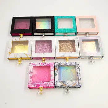 

Iflovedekd NEW Wholesale 10/20//40 pcs false eyelash packaging box square box Custom Logo faux mink empty case bulk vendor