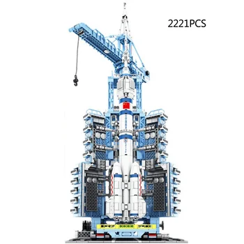 

technics 2.4Ghz radio remote control Manned spacecraft launch base building block city space vehicle rc toys brick collection