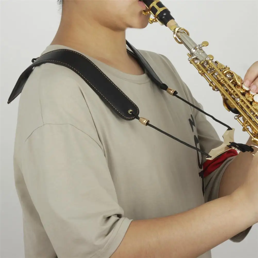 Adjustable Leather Saxophone Shoulder Neck Strap with Buckle for Sax Plyers Music Lovers Accessories | Спорт и развлечения