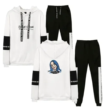 

Tracksuit Men Two Piece Clothing SetsBillie Eilish Costumes Tracksuit+Pants Sets Track Suit Sportswear Sweatsuits