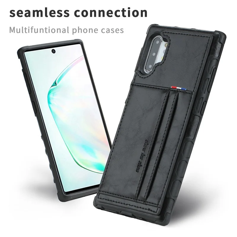 Роскошный кожаный чехол в стиле ретро для samsung Galaxy Note Plus, 8, 9, с отделением для карт, задняя крышка для samsung S8, S9, S10 Plus, противоударный чехол