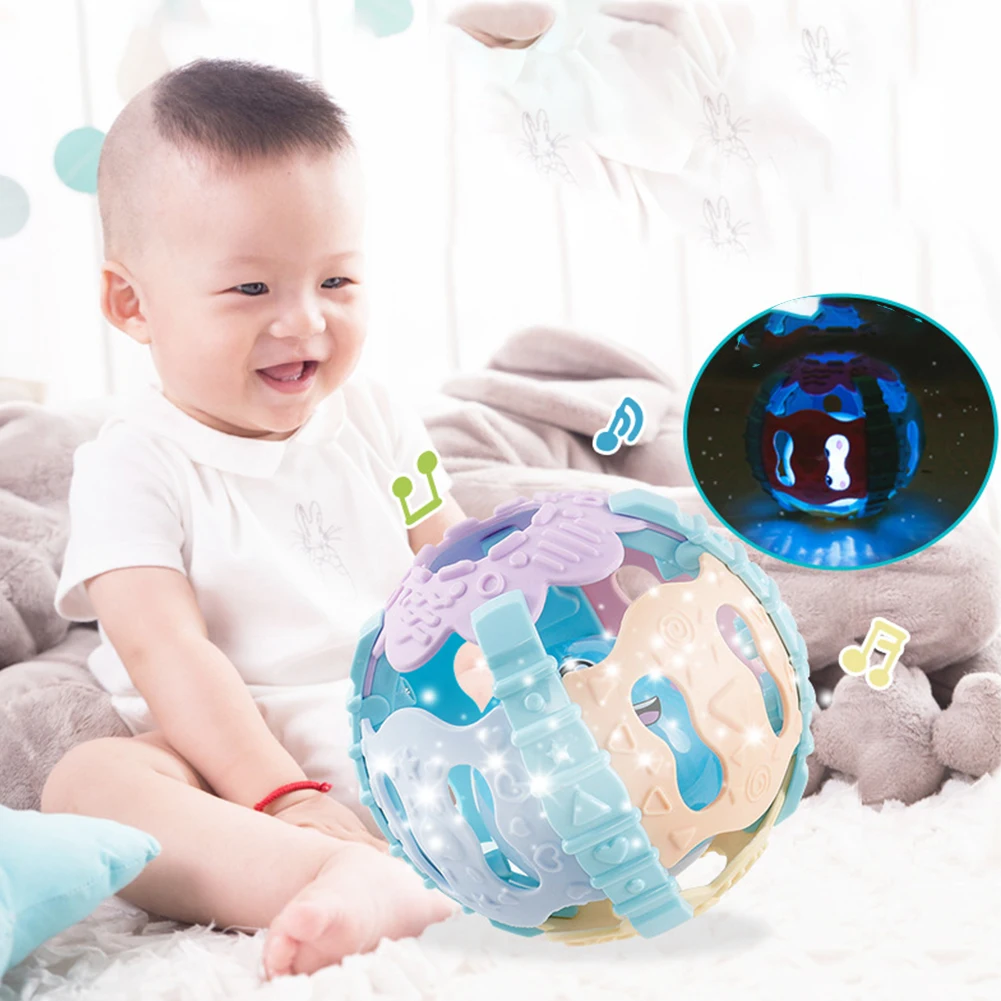 

Grasping Ability Gift Baby Rattles Teether Funny Hand Grip Kids Soft Infant Educational Toy Training Musical Ball Intelligence