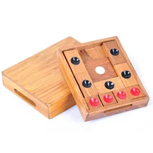 Классический Деревянный Логические слайд побег лабиринт головоломка Настольная игра Обучающие игрушки для детей и взрослых