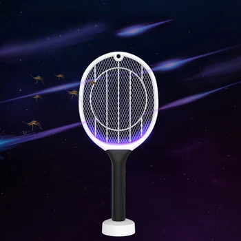 

Rechargeable USB Electric Mosquito Swatter Insect Fly Handheld LED Safe for Home HUG-Deals