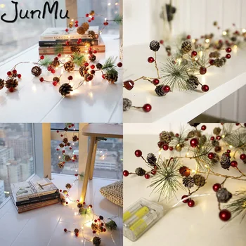 

2020 new LED string fairy light Christmas tree holiday party wedding decoration home Christmas pine light 2M 20 LED pine cone