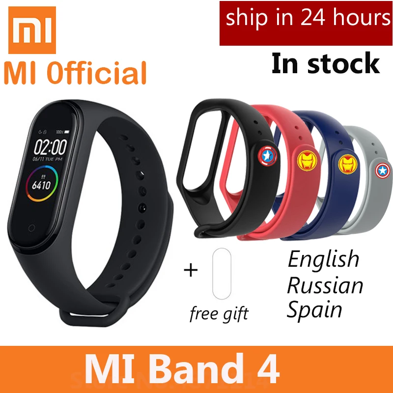 

Xiaomi new MI band 4 Color Screen Bluetooth heart rate sleep detector Activity replace Band 3 miband 4 Global Version