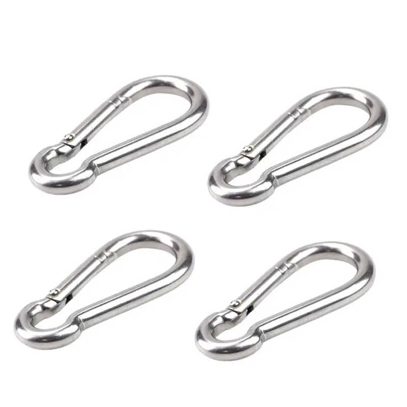 4 Pcs Carabiner Clip Spring Snap Rope Connector Hooks Heavy Duty Durable Swing Dropshipping | Обустройство дома