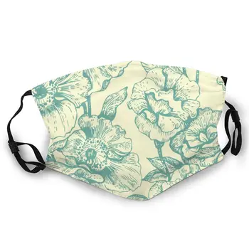 

Floral Double-sided printed dustproof and windproof mask, can be cleaned and reused, suitable for outdoor sports