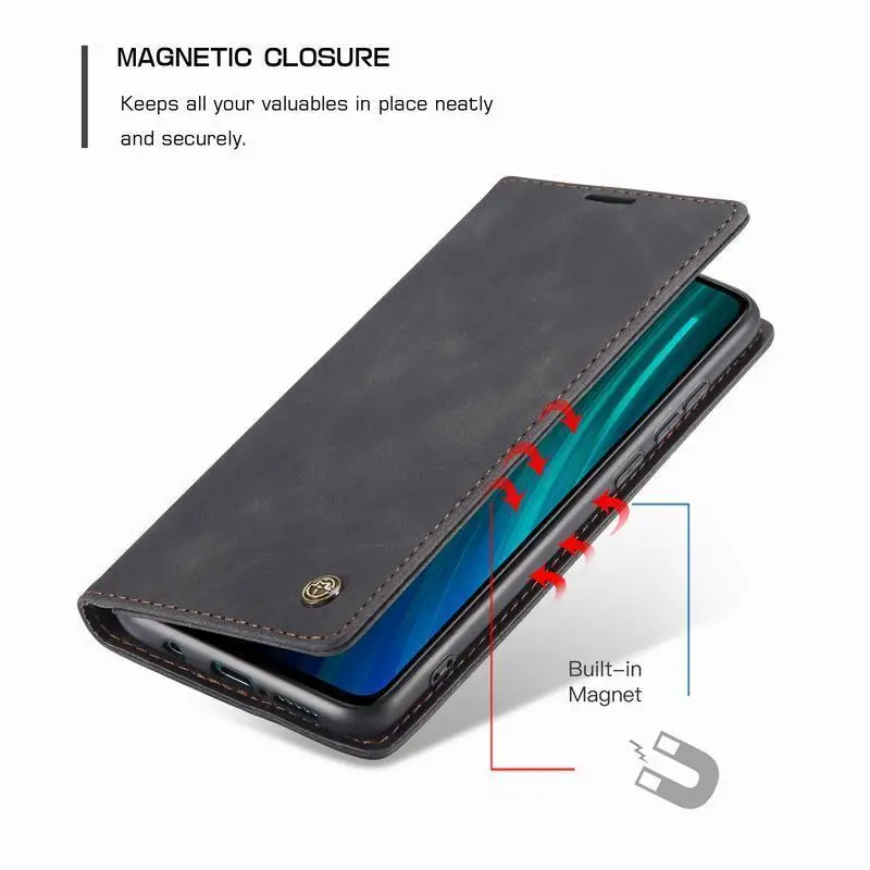 Leather Case For Xiaomi Redmi Note 8 Pro Magnetic Flip Wallet Luxury Multifunctional Bumper Phone Cover On Xiomi Redmi Note8 Pro
