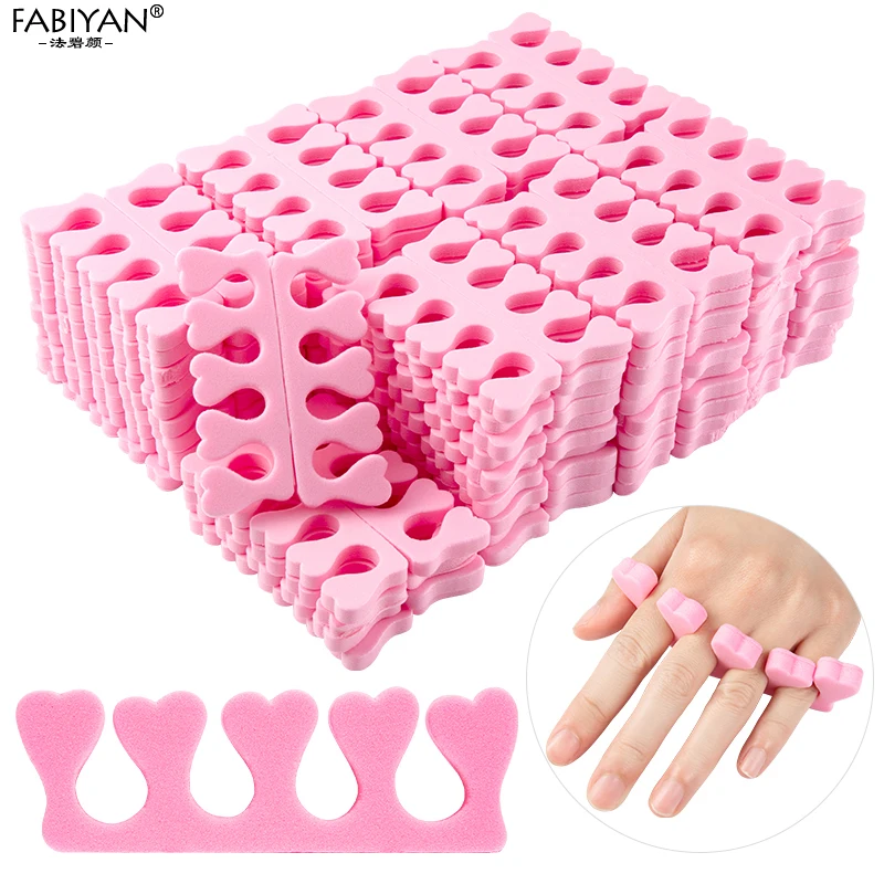 200pcs Nail Art 100 Pairs Toe Separators Fingers Foots Sponge Soft Gel UV Beauty Tools Polish Manicure Pedicure Pack nail art tools toe separators toe spreader finger toe separator