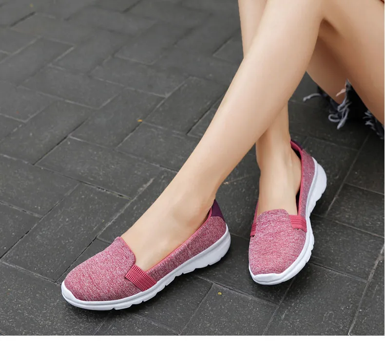 2020 Spring shoes woman sneakers shoes women Breathable Mesh shoes ballet flats ladies slip on flats loafers shoes Plus size (14)