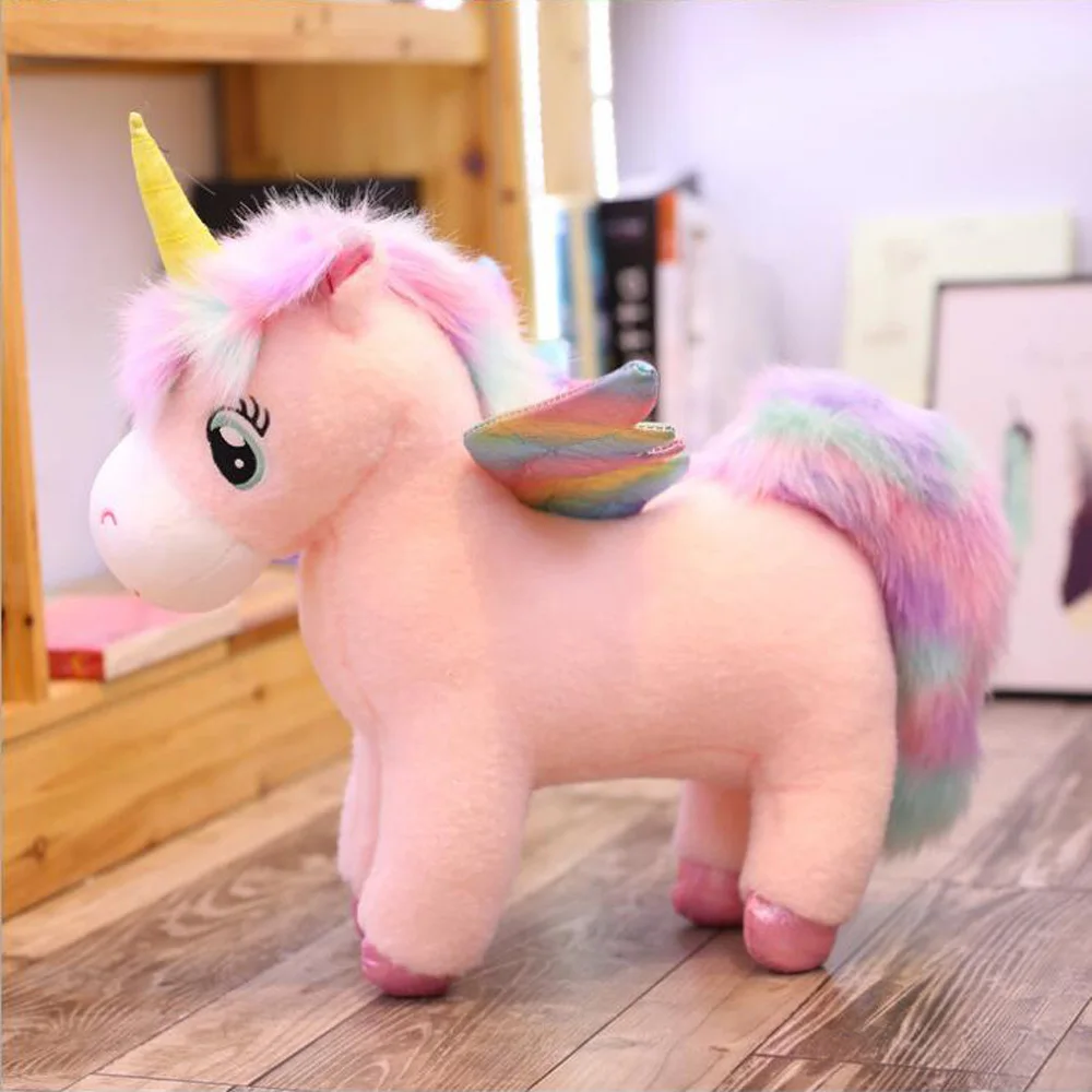 Cute Rainbow Unicorn Children Plush Stuffed Toy Birthday Gift Sleeping Pillow