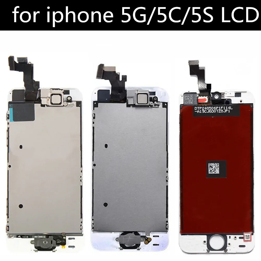 Дешево AAA Заводская распродажа ЖК дисплей для iphone 5s ЖК дисплей для iphone 5 5c 5s ЖК экран дисплей сенсорный дигитайзер сборка замена экрана
