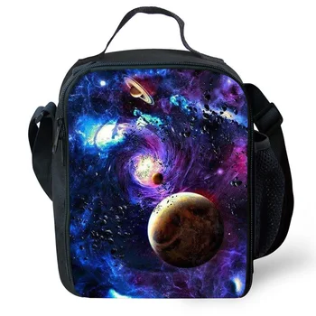 

Oxford Cloth Work Thermal Print Insulated Waterproof School Cooler Convenient Warm Box Adjustable Portable Starry Lunch Bag Safe