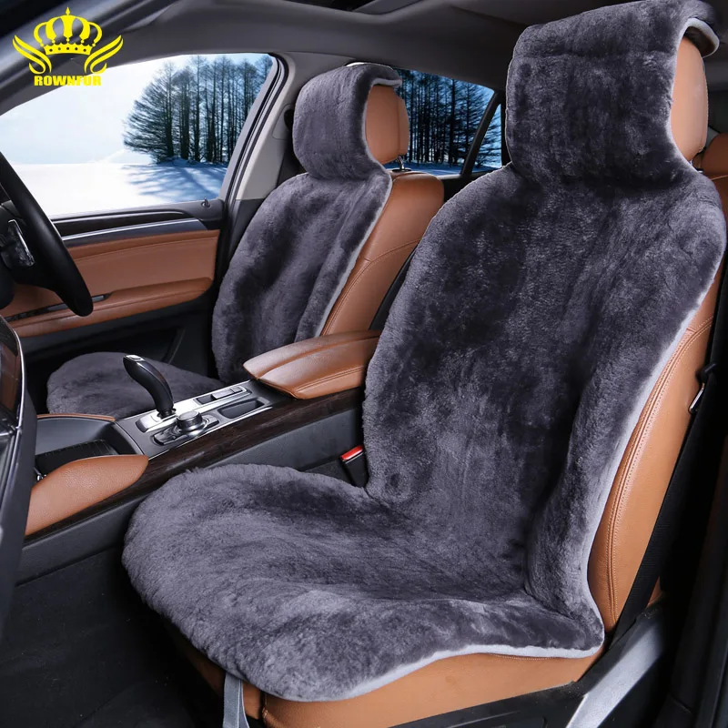 1pc 100% Natural fur Australian sheepskin car seat covers universal size for one front seat cover accessories automobiles 2015
