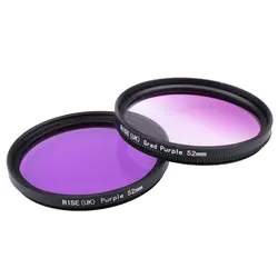 Фильтр для камеры 49 мм полный фиолетовый постепенный Фиолетовый фильтр для фотоаппарата Nikon D3100 D3200 D5100 SLR объектив для камеры