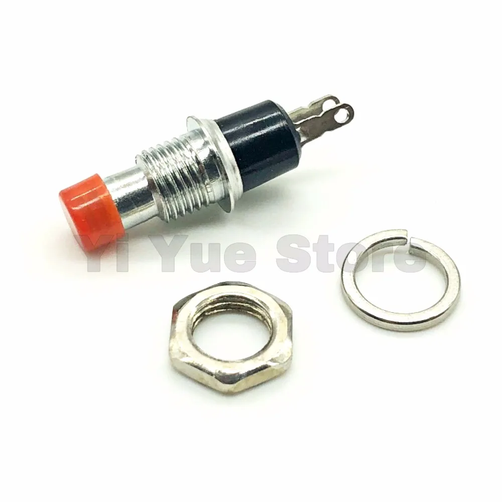 10Pcs PBS-110 Mini Momentary Push Button Switch ON OFF 7mm Red Push Button Micro Switch (10)