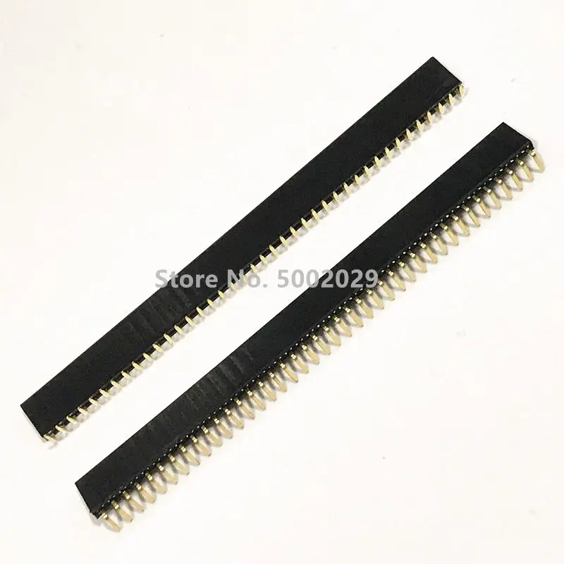 2.54mm Pitch Single Row Bent Female 2~40P PCB Board 90 degree right angle Pin connector 2/3/4/6/10/12/16/20/40Pin For Arduino