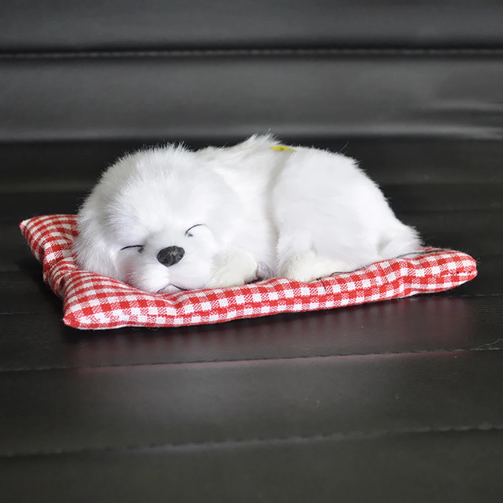 Моделирование животных игрушка Спящая собака Модель Дети плюшевые мягкие куклы со звуком