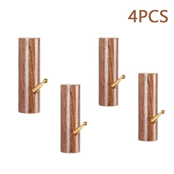 

4pcs Modern Hotel Coat Hooks Home Bedroom Solid Wood Wall Mounted Bathroom Living Room Clothes Cylindrical Hanger Kitchen Towel