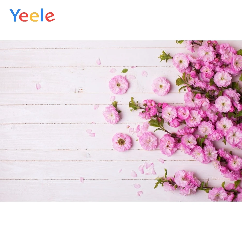 

Wood Board Backdrop Pink Flower Newborn Baby Shower Kids Birthday Party Portrait Photography Background Vinyl For Photo Studio