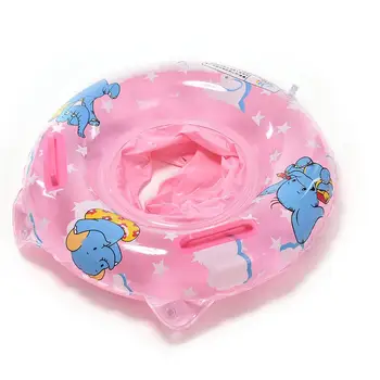 

Cartoon Elephant Inflatable Infant Baby Safety Swimming Ring Double Handles