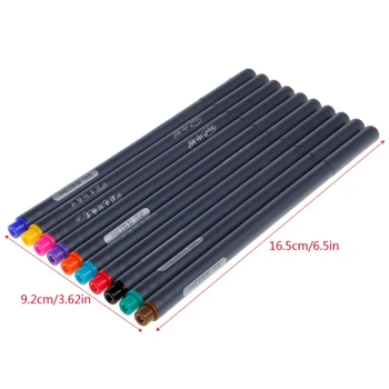 

10pcs Gel Pen Line Drawing Sketch Water Color Pens Painting Stationery Supplies