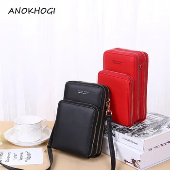 

Candy Color Multi Pockets Women Shoulder Bags PU Leather Mini Crossbody Bag Female Zipper Messengers Handbags B606