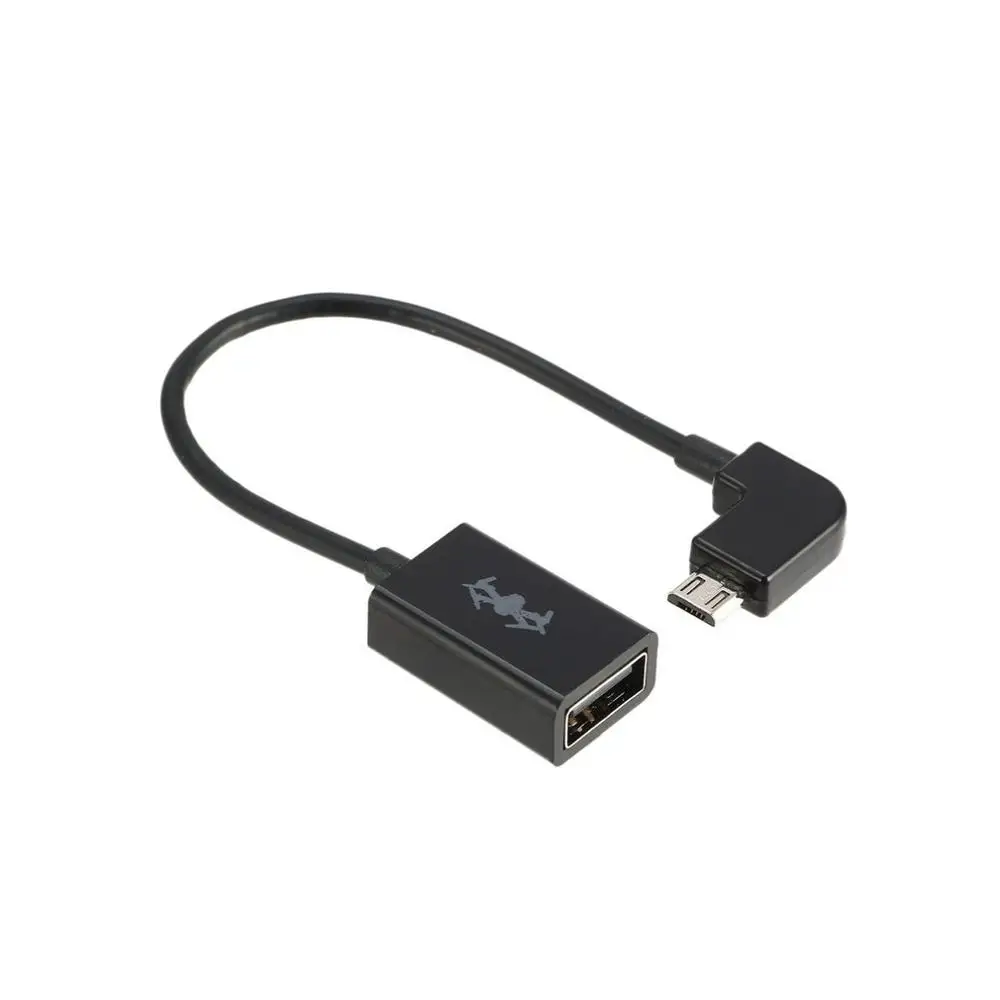 17 см USB OTG адаптер USB OTG кабель для DJI Mavic Pro Air Spark RC FPV Дрон пульт дистанционного управления и очки - Цвет: Черный