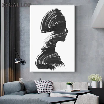 

Abstract Lady Line Drawing Canvas Wall Art Picture Home Decor Nordic Minimalist Posters and Prints Abstract Figure Art Painting