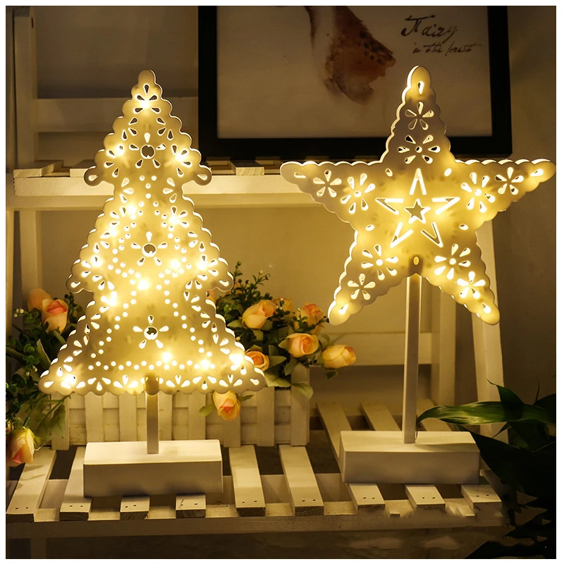 Светодиодный ночник Рождественские декоративные огоньки для дома спальни люсис привело Decoracion внутренняя елка лампы сказочные огни