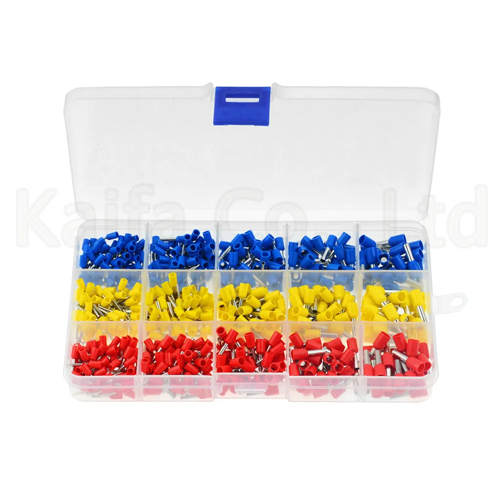 

600PCS /lot cooper Ferrules kit set Wire Copper Crimp Connector Insulated Cord Pin End Terminal