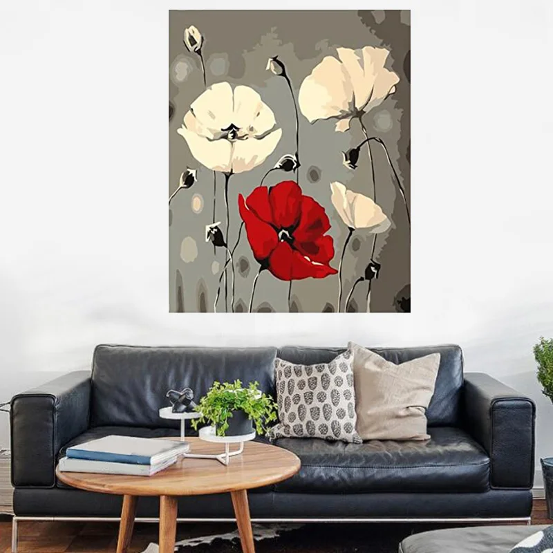 

Paint By Numbers Kits for Adult, DIY Canvas Painting for Adults Beginner -Lotus