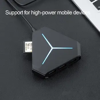 

6 Ports USB 2.0 Hub USB Splitter High Speed TF SD Card Reader with Earphone Microphone Interface For PC Computer Accessories