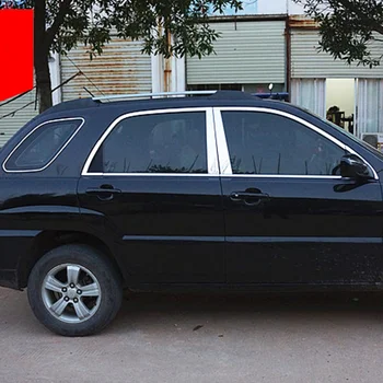 

stainless steel car window trims for kia sportage 2004 2005 2006 2007 2008 2009 2010