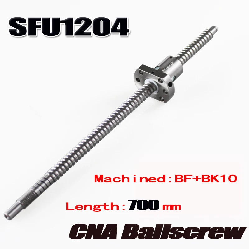 Бесплатная доставка для 1 шт. SFU1204 700 мм шариковые винты + 1204 шариковая гайка bk/bf10
