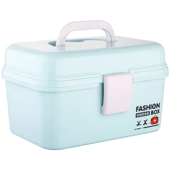 

Large Double-layer Medical Storage Boxes Jewelry Cosmetic Storage Boxs Functional Portable Mobile Family Medicine Box