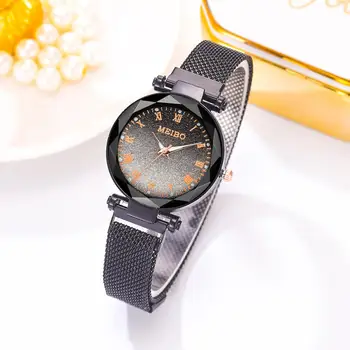 

2020 New Ladies Watch Magnet Buckle Besh Strap Quartz Watch Classic Fashion Ladies Watch Luminous Star Dial Woman Watch