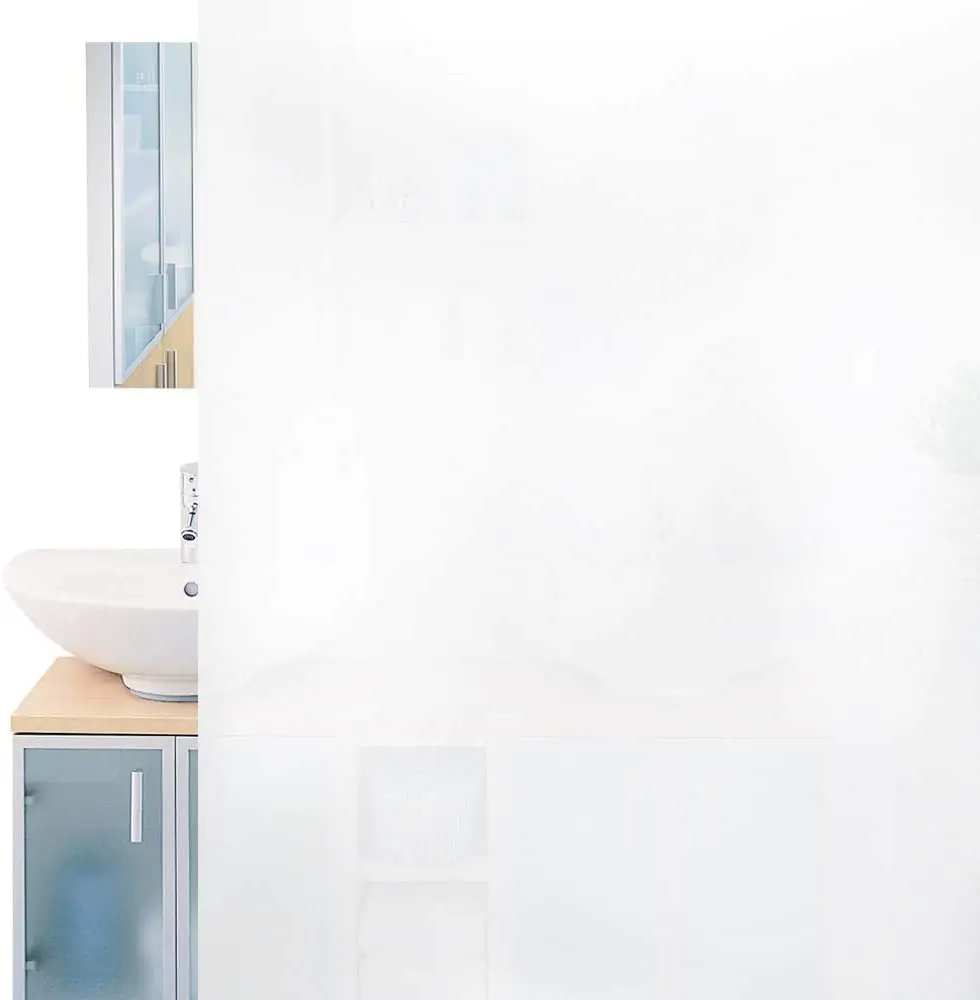 

LUCKYYJ Privacy Window Film Static Cling Glass Film Non Adhesive Window Film for Home Bathroom Office Meeting Room Living Room