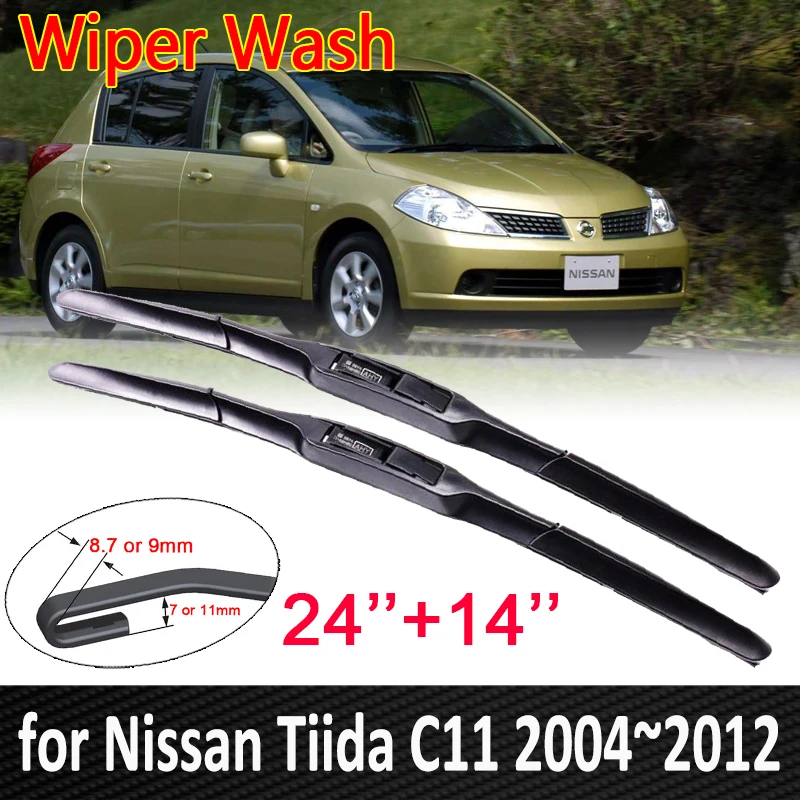 Стеклоочистители для лобового стекла Nissan Tiida C11 2004 ~ 2012 Latio Versa 2005 2006 2007 2008 |